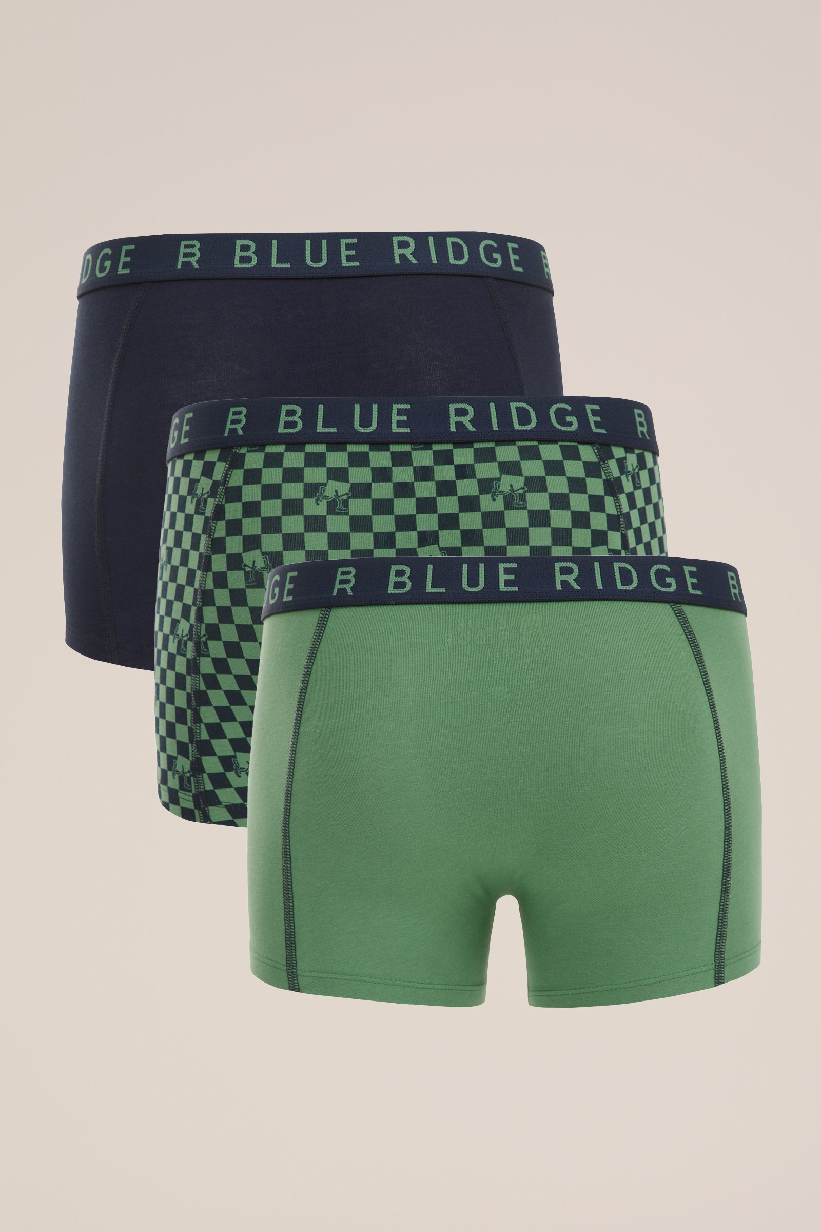 Jongens boxershorts, 3-pack WE Fashion Legergroen