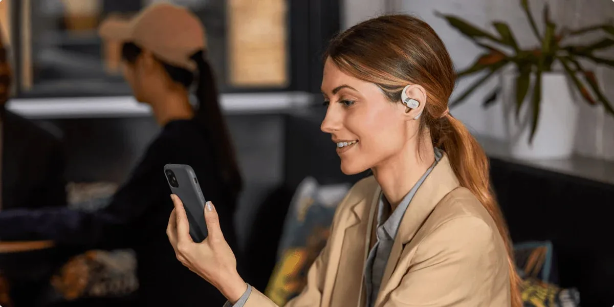 Shokz OpenFit Beige Écouteurs True Wireless