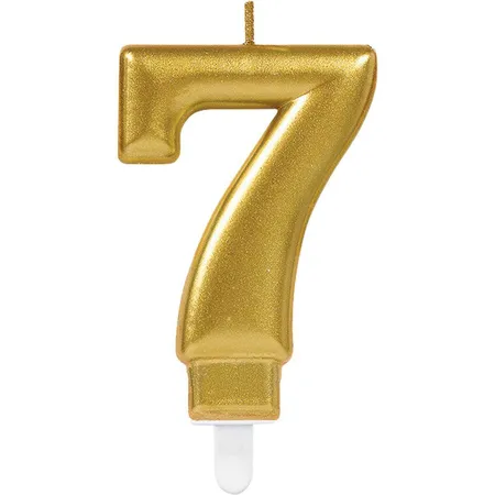 amscan Zahlenkerze 7 Sparkling Celebration gold