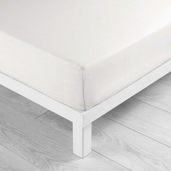 DRAP HOUSSE 90X190CM MICROFIBRE BONNET 25CM BLANC