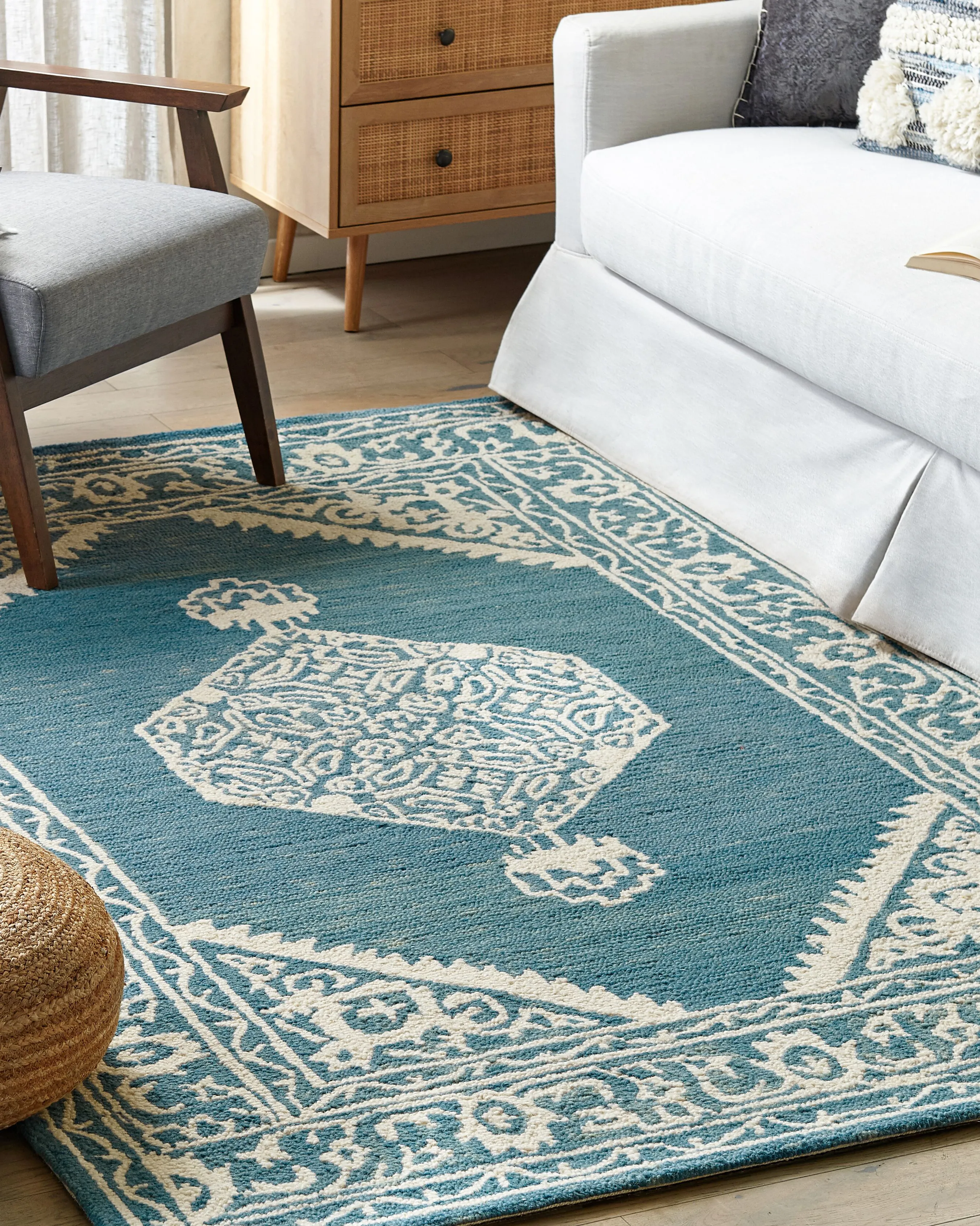 Vloerkleed GEVAS Blauw 160 x 230 cm Wol