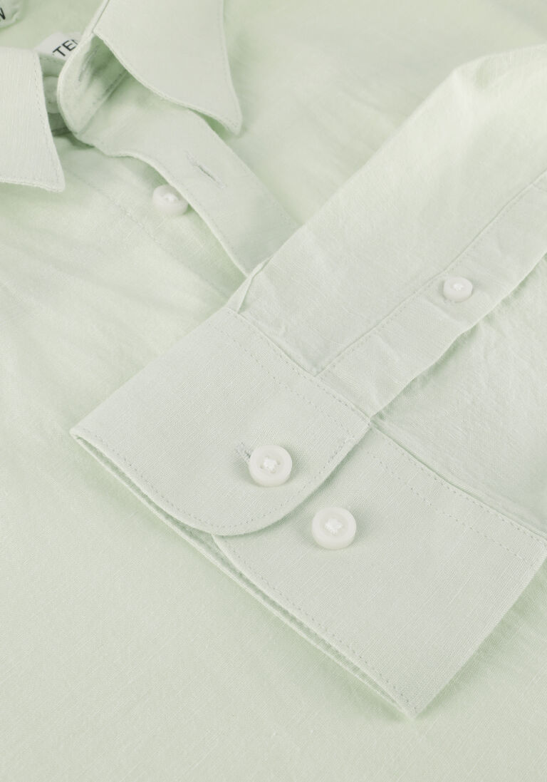 SELECTED HOMME groene selected homme klassiek overhemd slhslimnew-linen shirts ls classic w