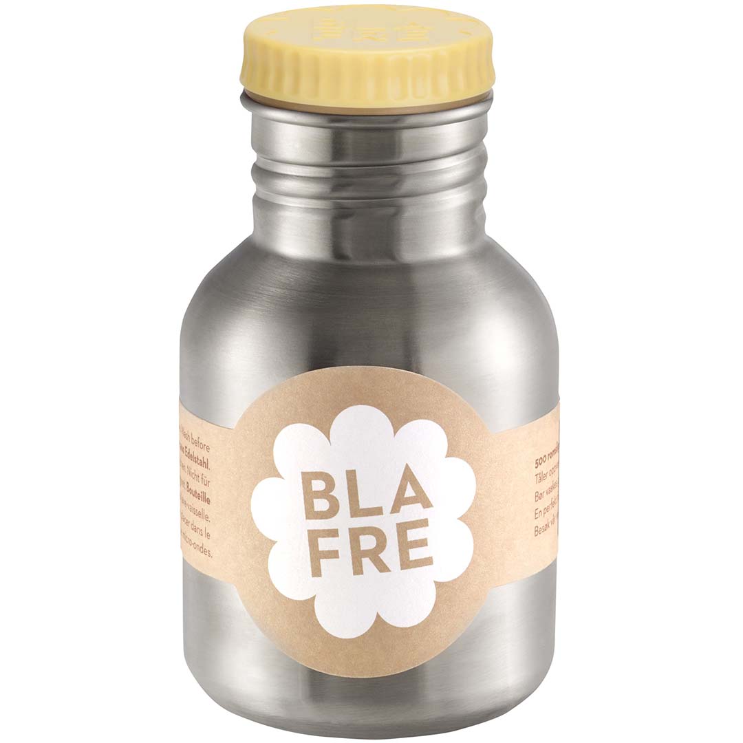 Blafre rvs drinkfles lichtgeel - 300ml