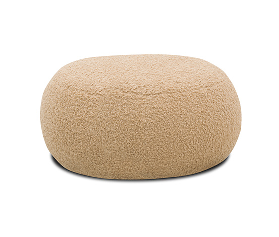 DOMO collection Hocker »Ruka«, taupe, ca. 85 x 85 cm
