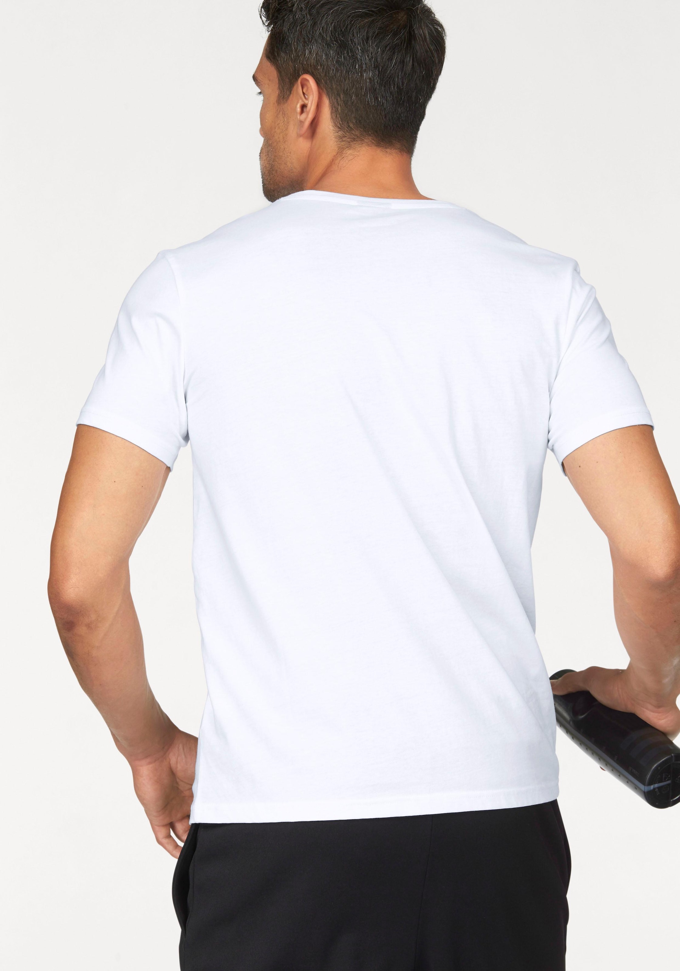 Bruno Banani T-Shirt, 2er-Packer Spar-Set, Kurzarm,  schmal geschnitten,  aus Single Jersey