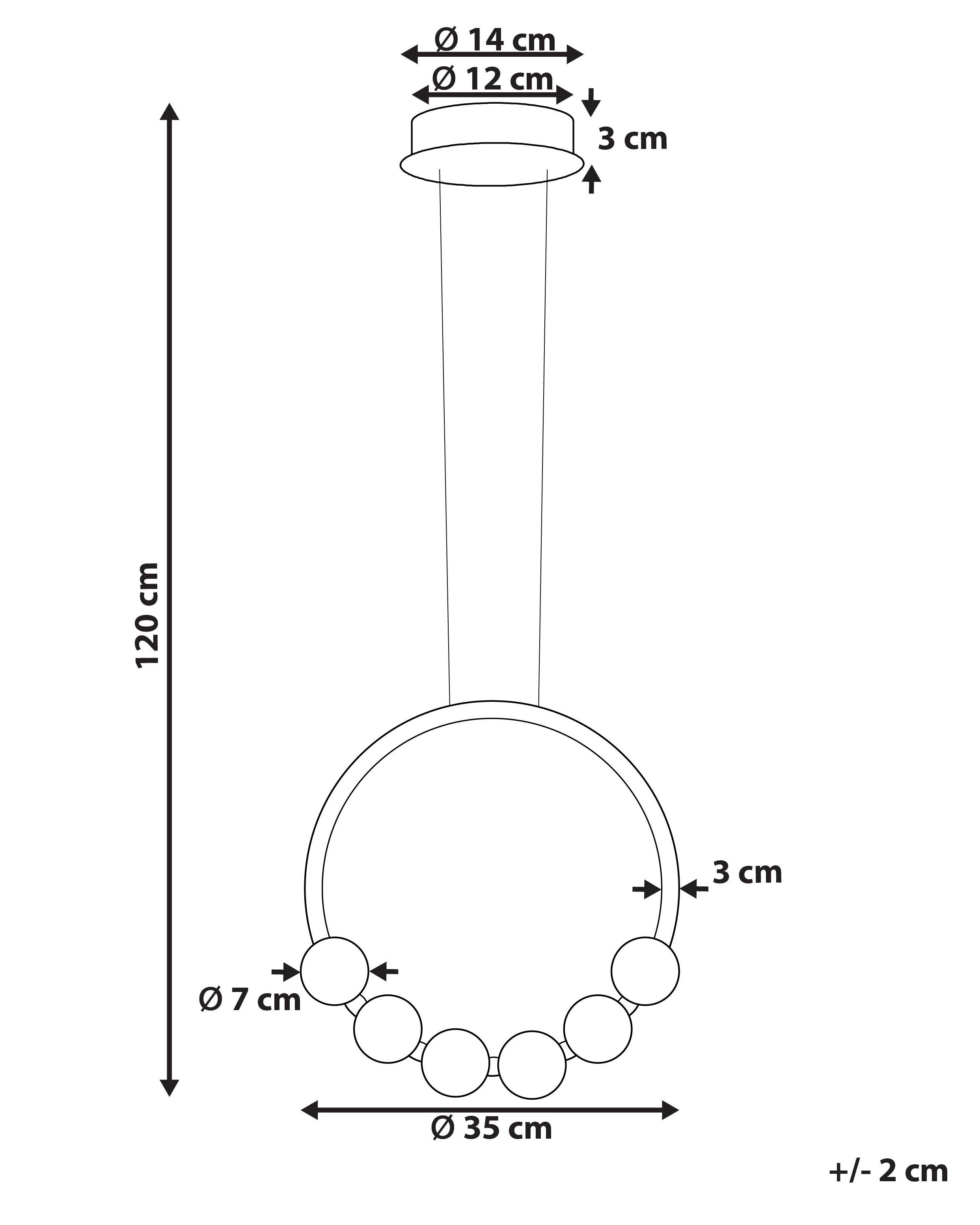 LED hanglamp FANE Metaal Goud