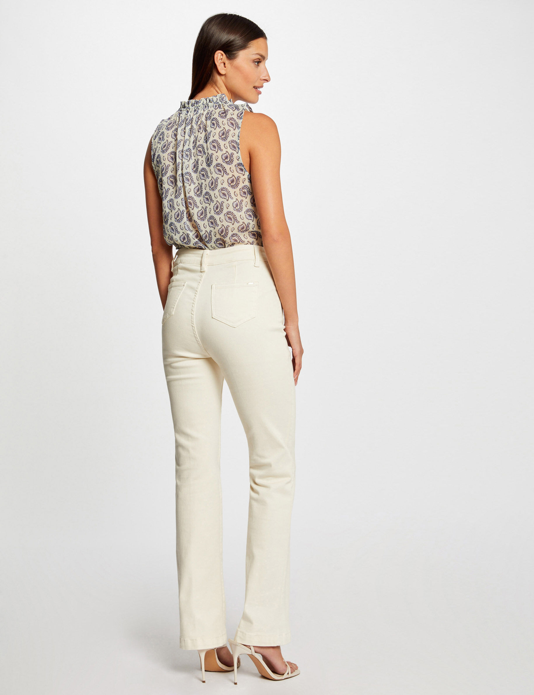 Blouse sans manches imprimé végétal multico femme - multico