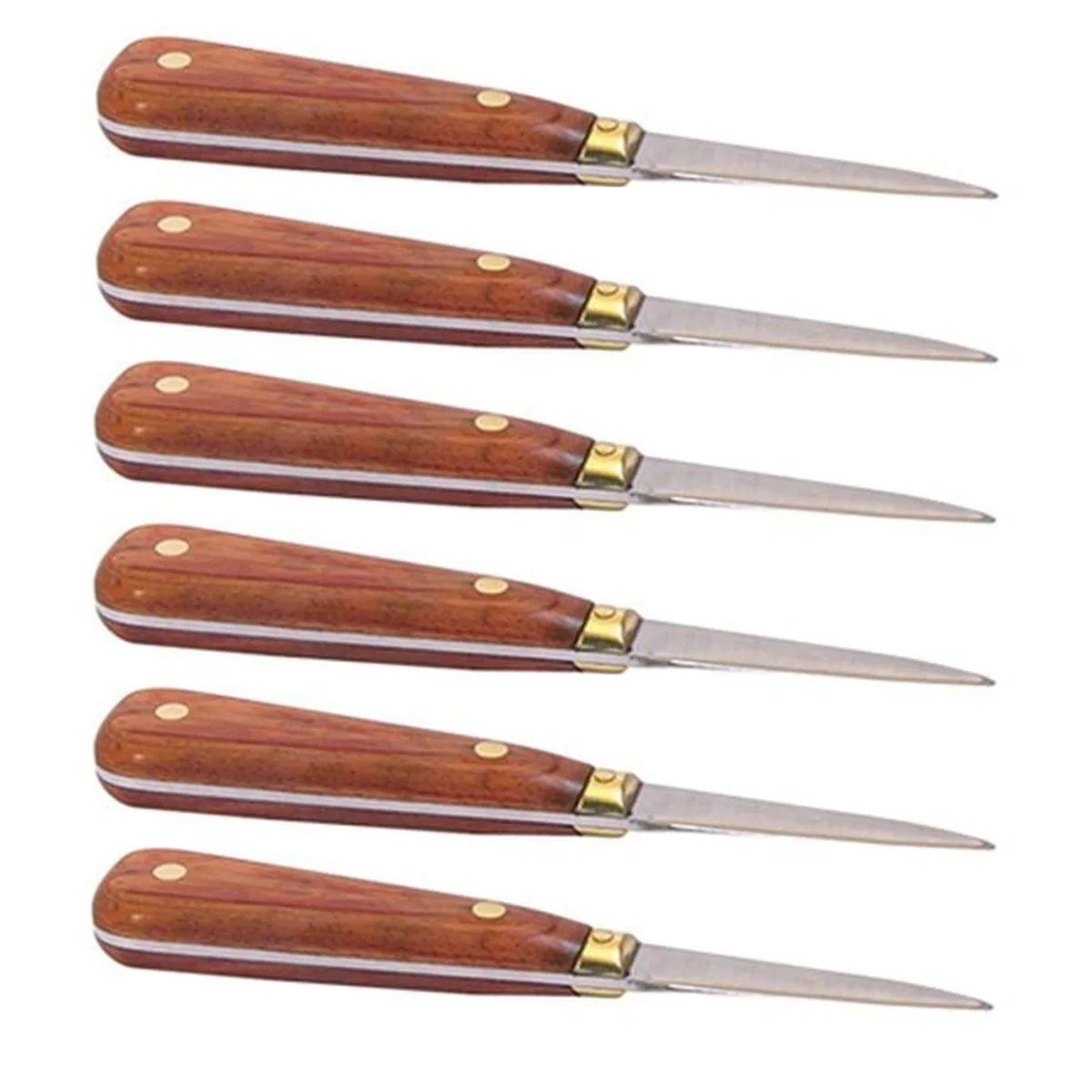 6 lancettes à huîtres avec manche bois 16 cm Chevalier diffusion