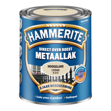 Hammerite Direct over Roest metaallak hoogglans crème 750 ml