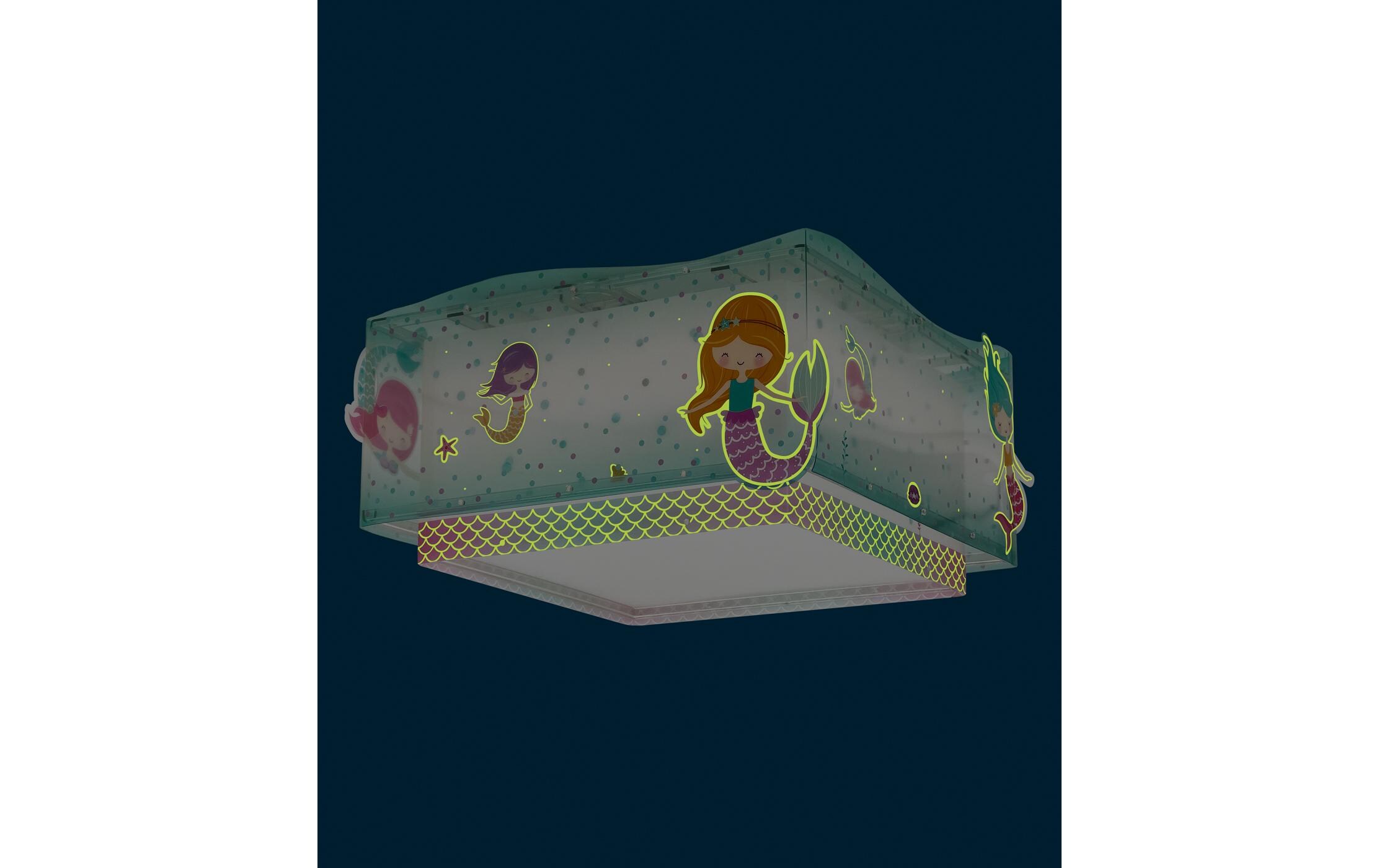 Deckenlampe MermaidsDeckenleuchte mit Doppelschirm für Kinderzimmer