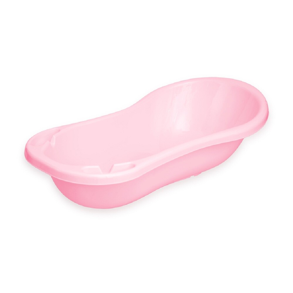 Lorelli Baby Badewanne 100 cm mit Ablagefächern, anatomische Form, Kunststoff in rosa