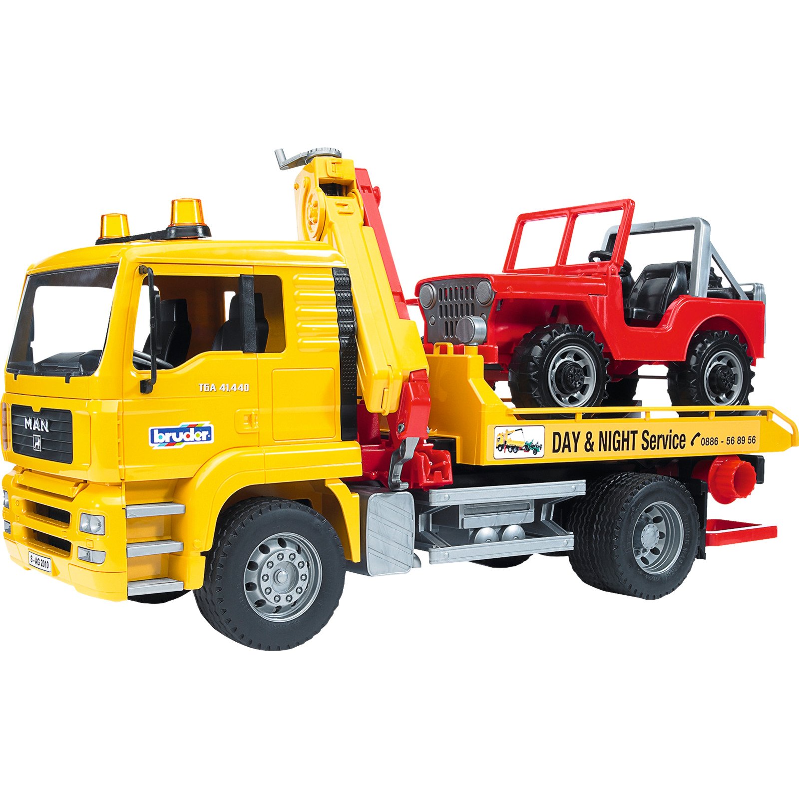 Bruder Man TGA Abschlepp-LKW mit Jeep