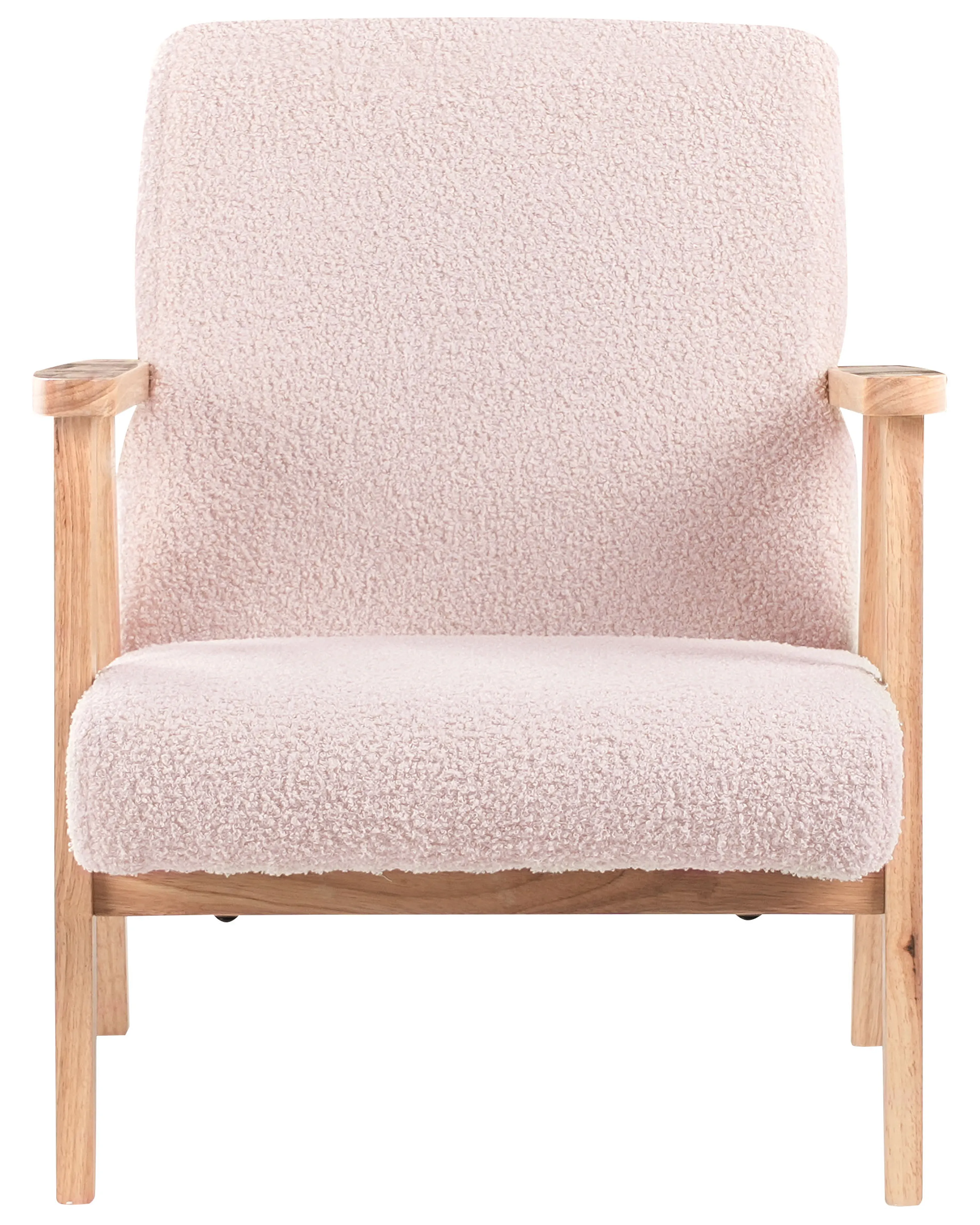 Kinderfauteuil LINDE Bouclé Pastelroze