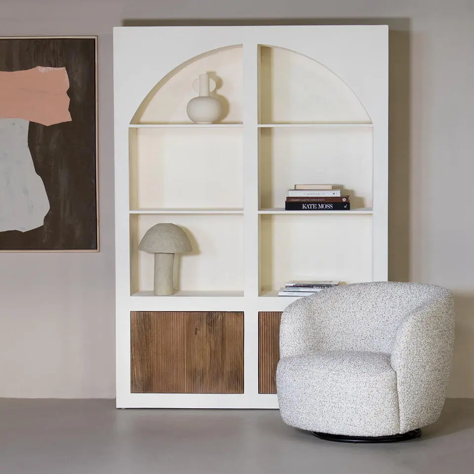 Vakkenkast Beige - 150x38x210cm - 8 Vakken - Miné