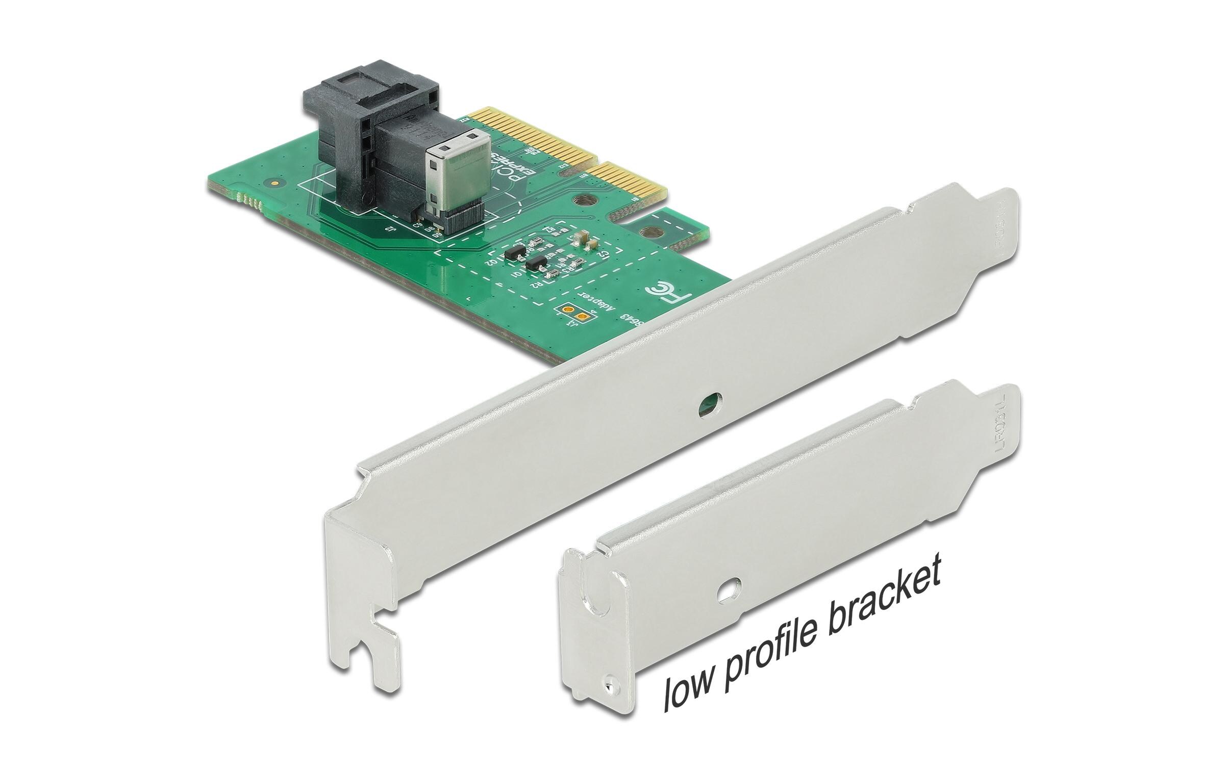 Host Bus Adapter PCI-Ex4v4 -1xSFF-8643 NVMe U.2Delock PCI Express x4 Karte zu 1 x intern SFF-8643 NVMe – Low Profile Formfaktor