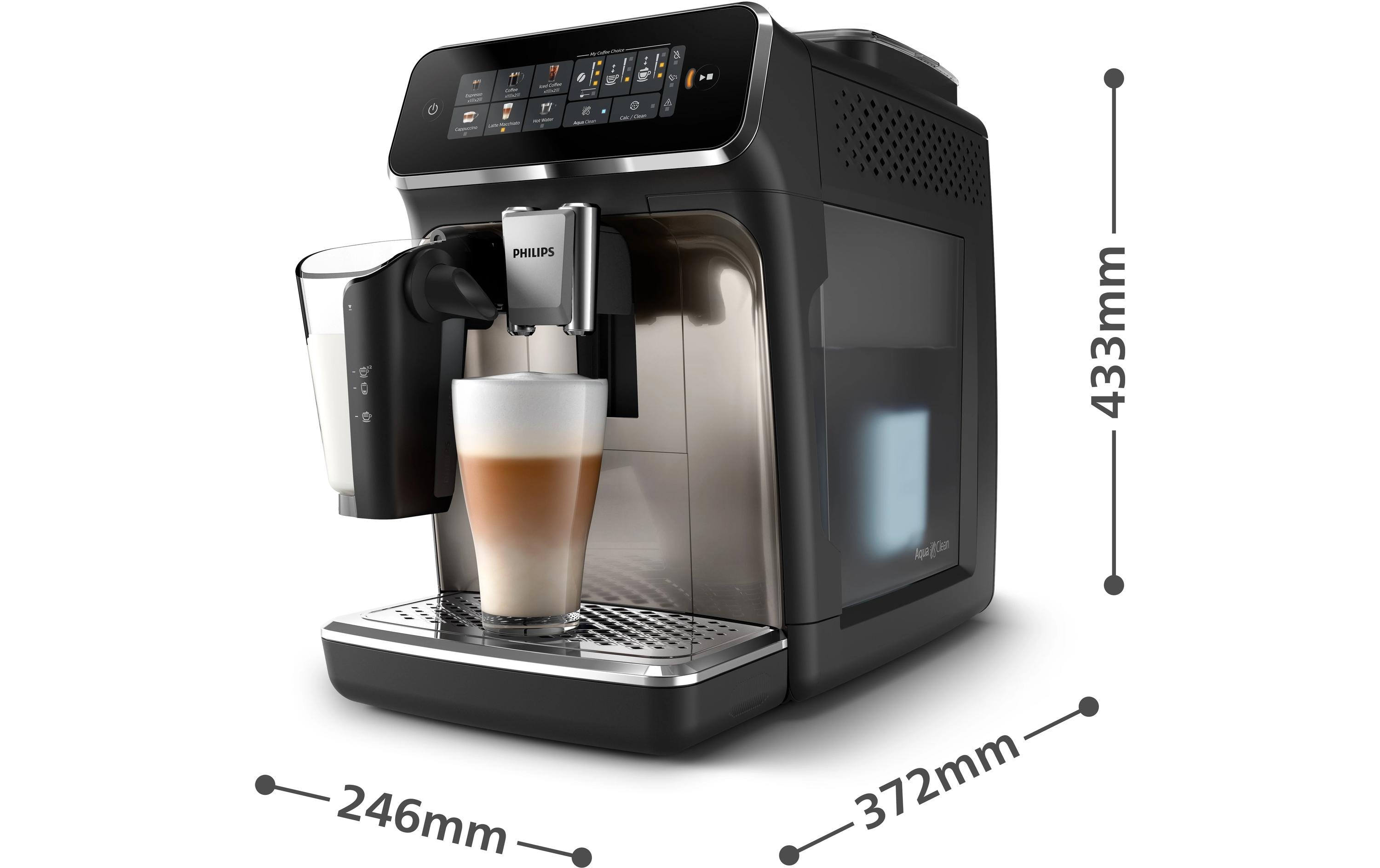 Kaffeevollautomat Series 3300 EP3347 Schwarz<br>Kaffeemaschine mit SensorTouch-Bedienung