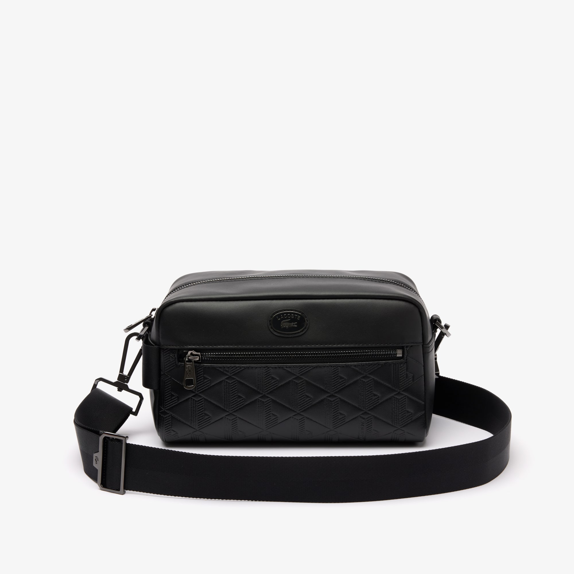 Sac pochette avec imprimé monogramme Sacoches & Pochettes - Noir - Lacoste - Homme