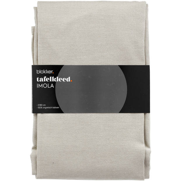 Blokker Tafelkleed Imola - Ø 180 cm - Beige