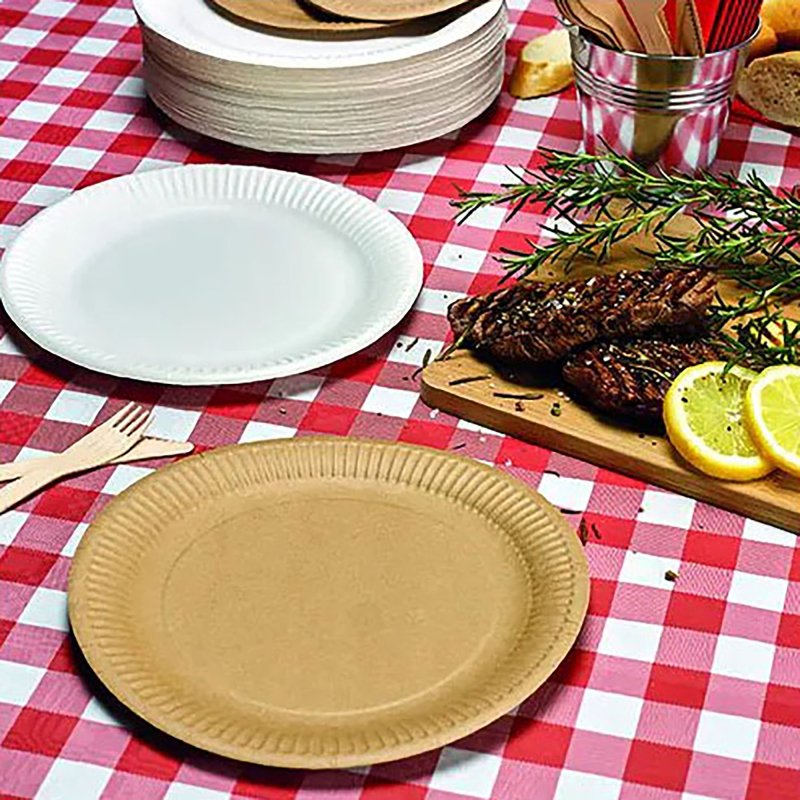 Assiette en carton Ø 19 cm Pure - Lot de 100
