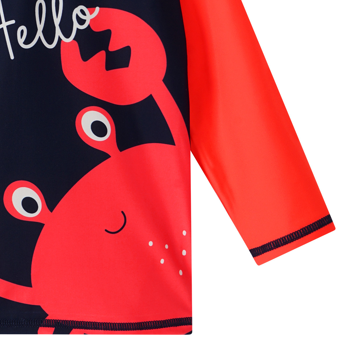 Topomini Baby UV-Badeshirt UPF60 dunkelblau / rot
