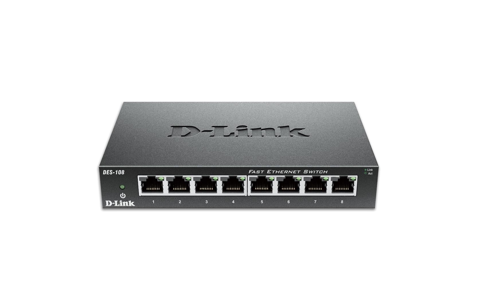 Switch DES-108 8 Port8-Port Layer2 Fast Ethernet Switch DES-108