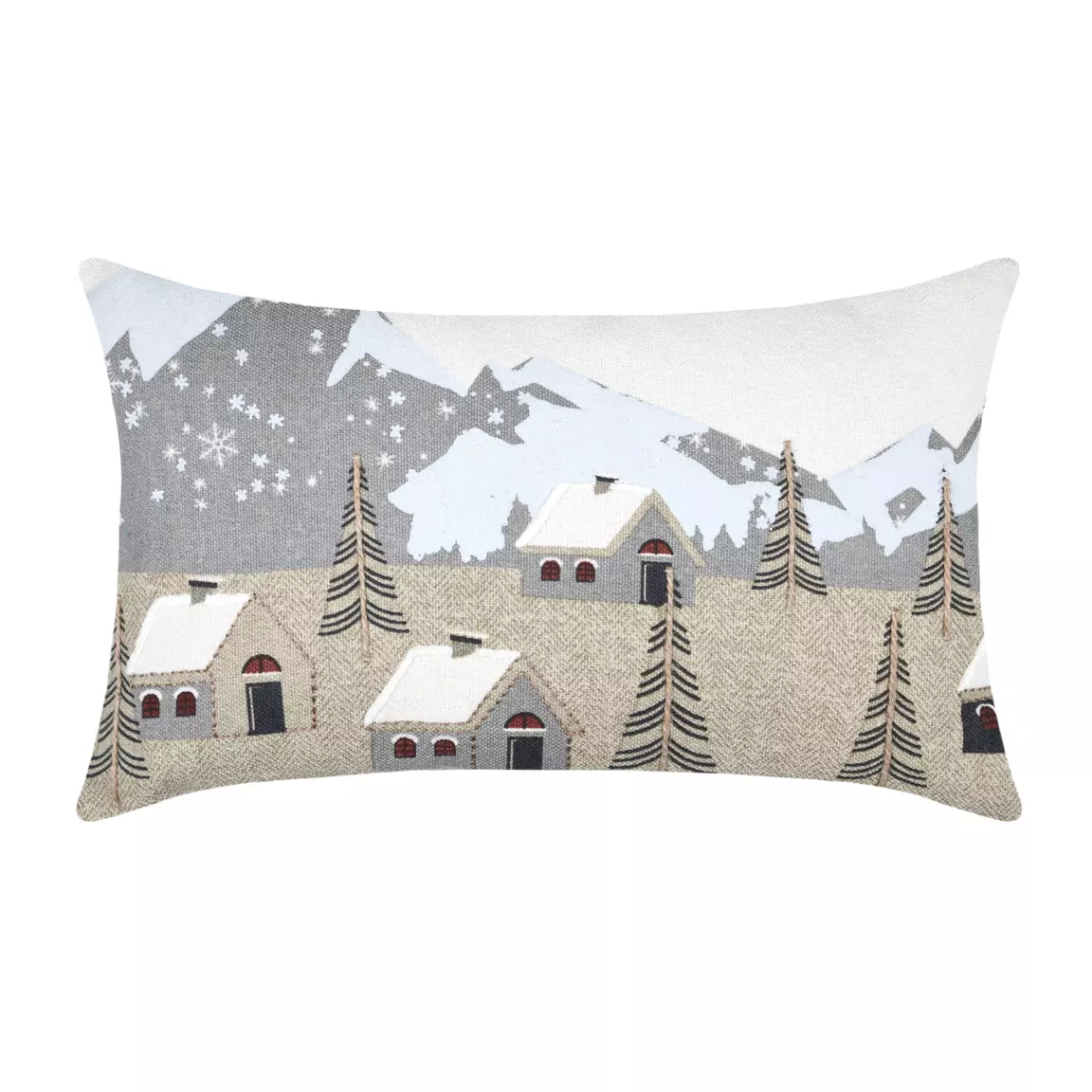 Coussin rectangulaire coton (30 x 50 cm) Cornouailles Gris