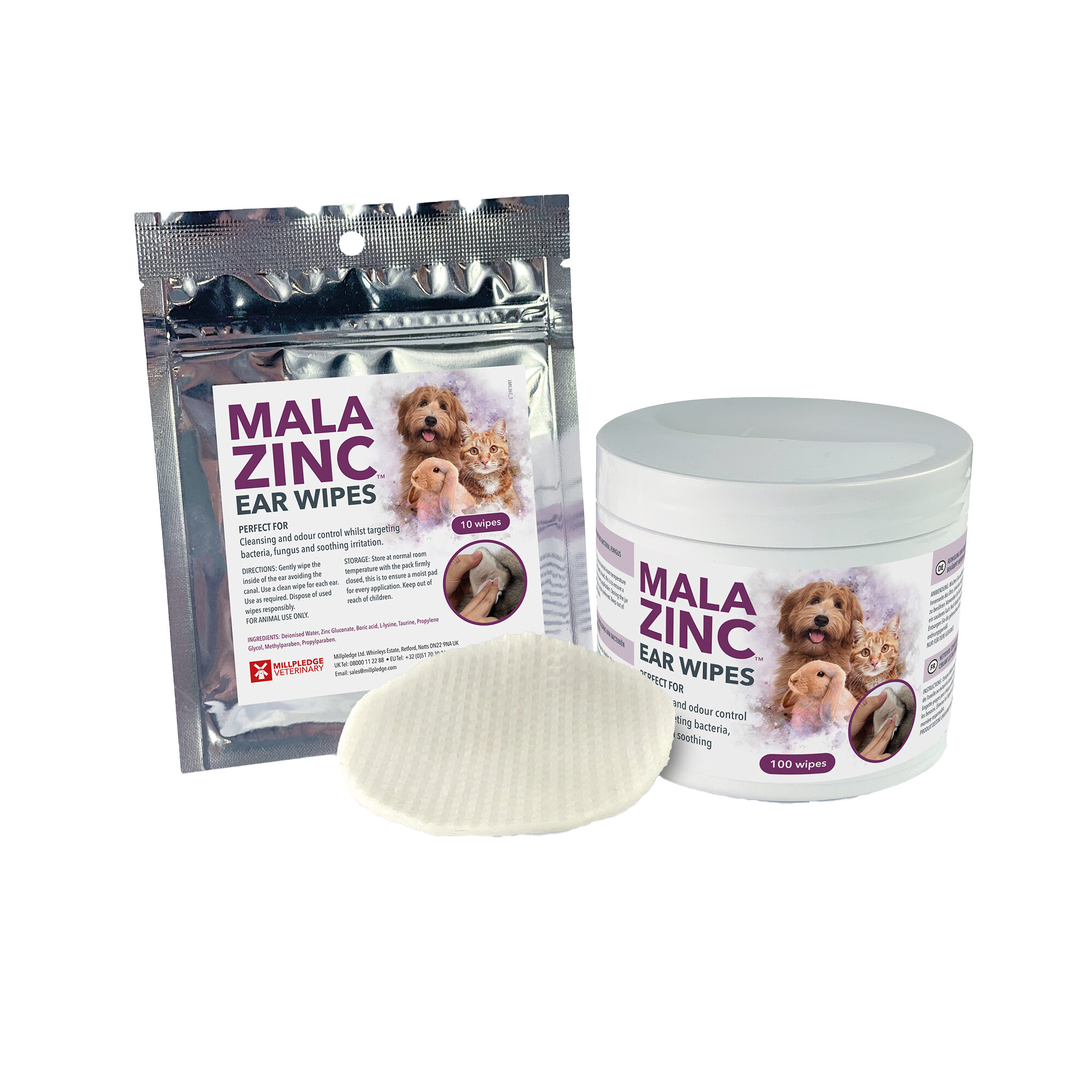 Malazinc Ear Wipes