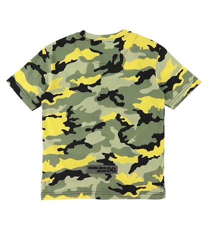 Dolce & Gabbana T-Shirt - Skate - Grün/Neongelb Camouflage