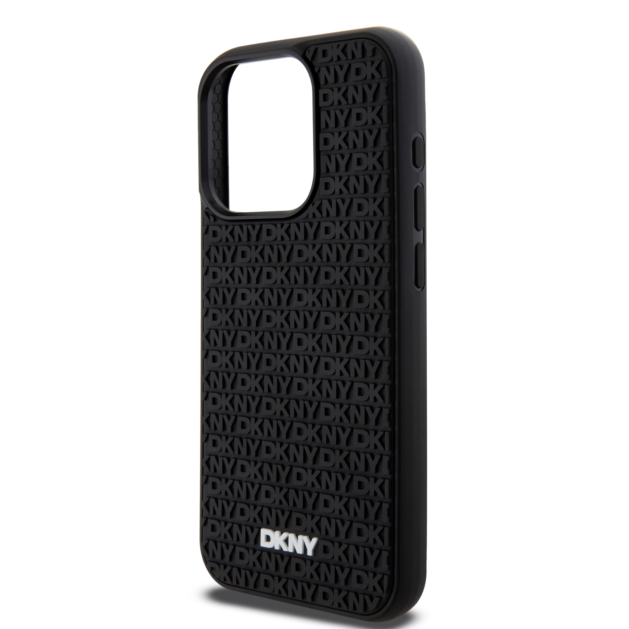 iPhone 15 Pro Hybrid Hardcase Hülle 3D Rubber Repeat Pattern (DKHCP15L3DRPWK) - Schwarz