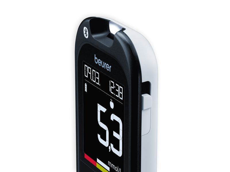 Beurer Blutzuckermessgerät GL 49 mmol/L Blutzuckermessgerät mit USB-Kabel