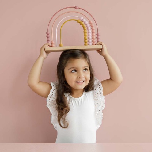 Boulier Arc-en-Ciel Rose - LITTLE DUTCH