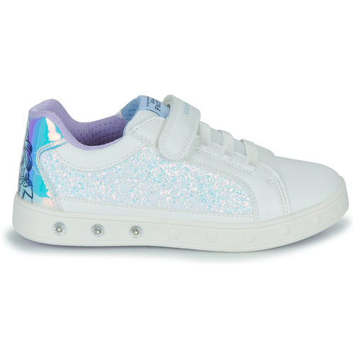 Geox - J SKYLIN GIRL D - Blanc / Iridescent / Argenté