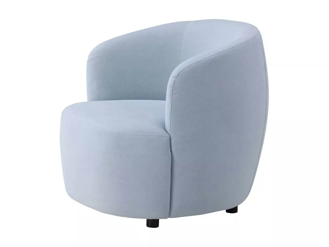 Fauteuil en tissus bleu Bobbo