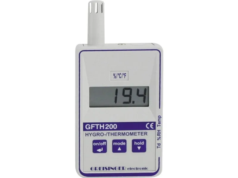 Greisinger GFTH 200 Luftfugtighedsmåler (hygrometer) 0 % rF 100 % rF Dugpunkts/skimmelsvampsvisning