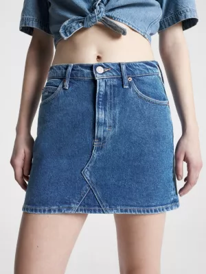 Minissaia jeans de cintura média Izzie