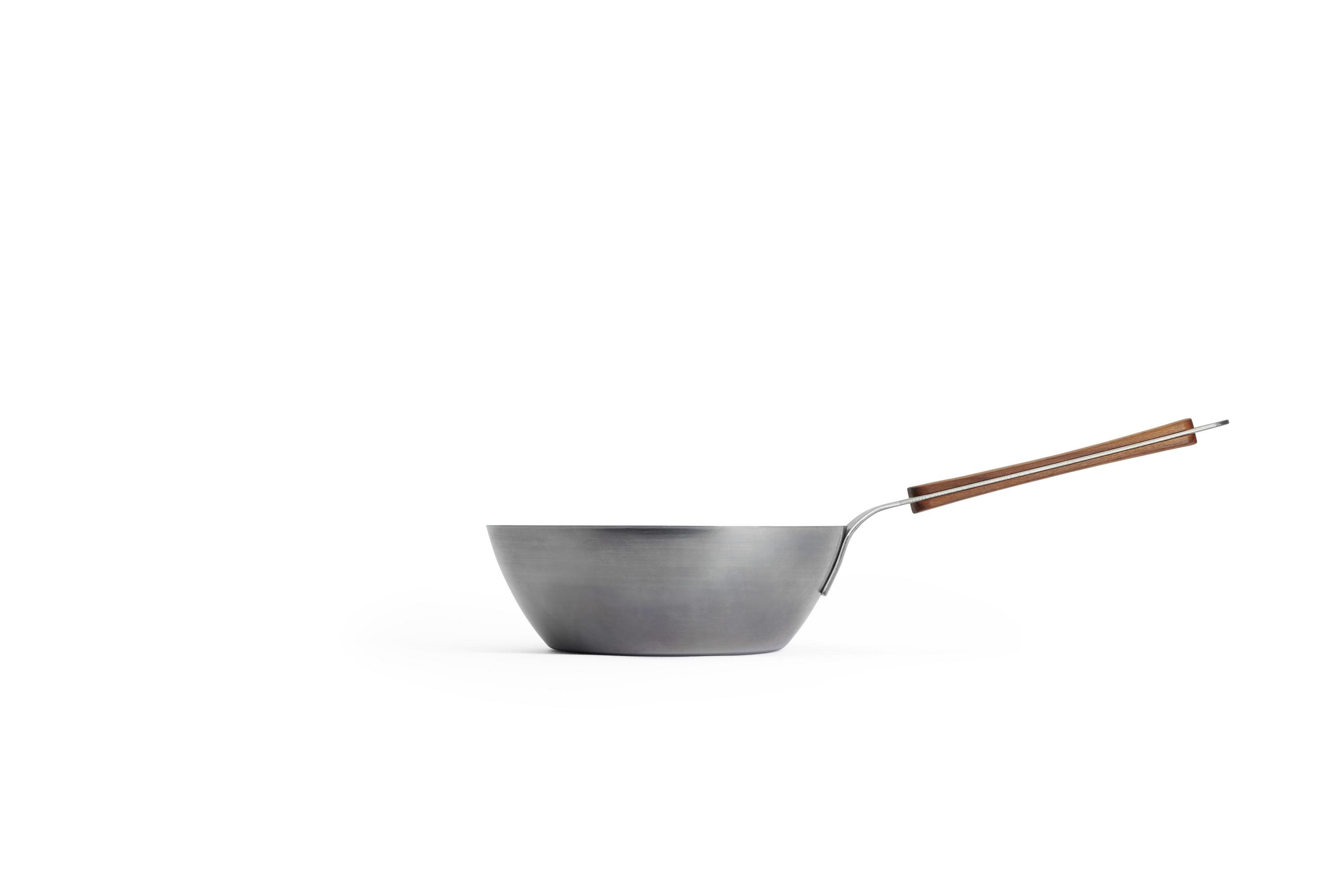 Carbon Steel Hochrandpfanne - Griffart: Fester Stiel