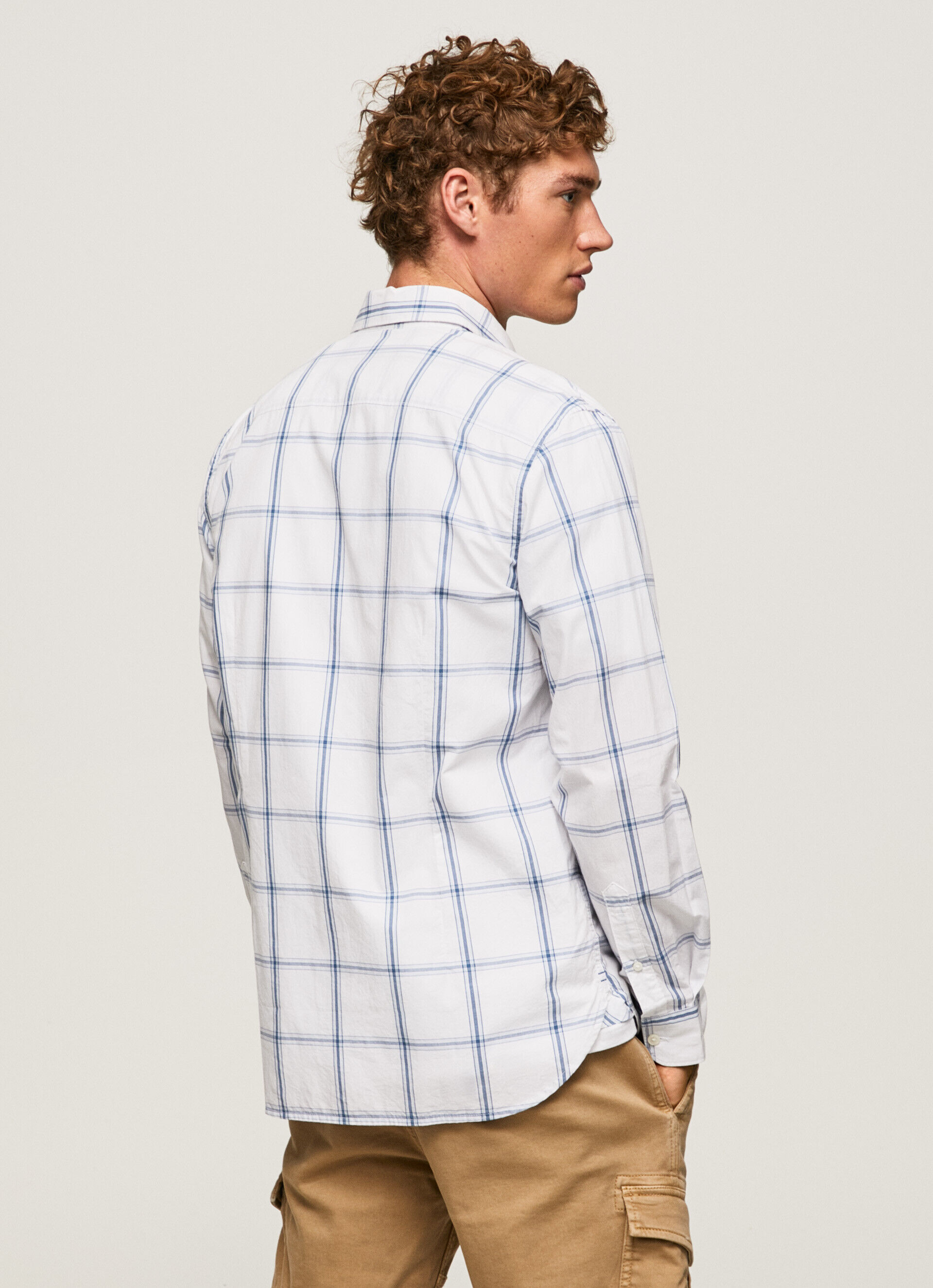 Camisa Lorian Fit Slim Popeline - branco marfim