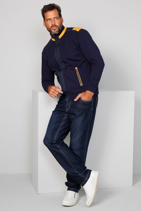 Boston Park Sweatjacke, Web-Einsätze, Stehkragen, Zipper, bis 72/74