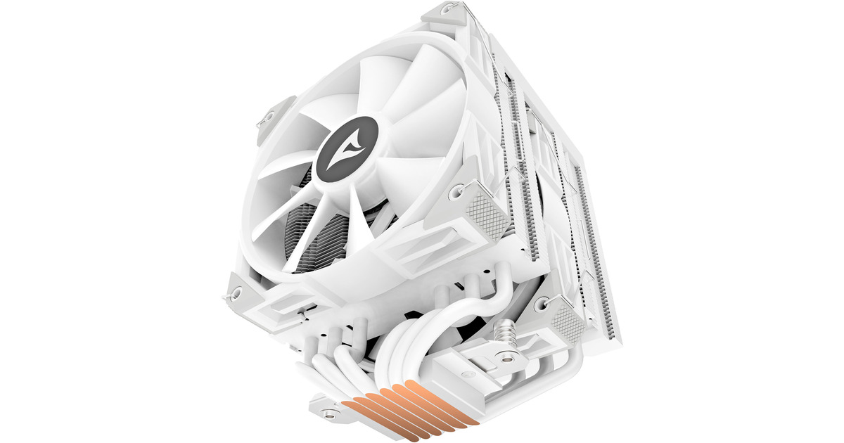 SharkoonA60 RGB CPU-koeler  (Wit, 4-pins PWM fan-connector)