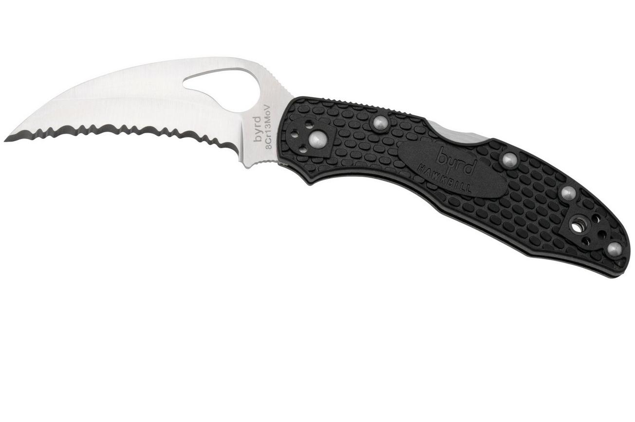 Spyderco Byrd Meadowlark Hawkbill BY22SBK serrated zakmes