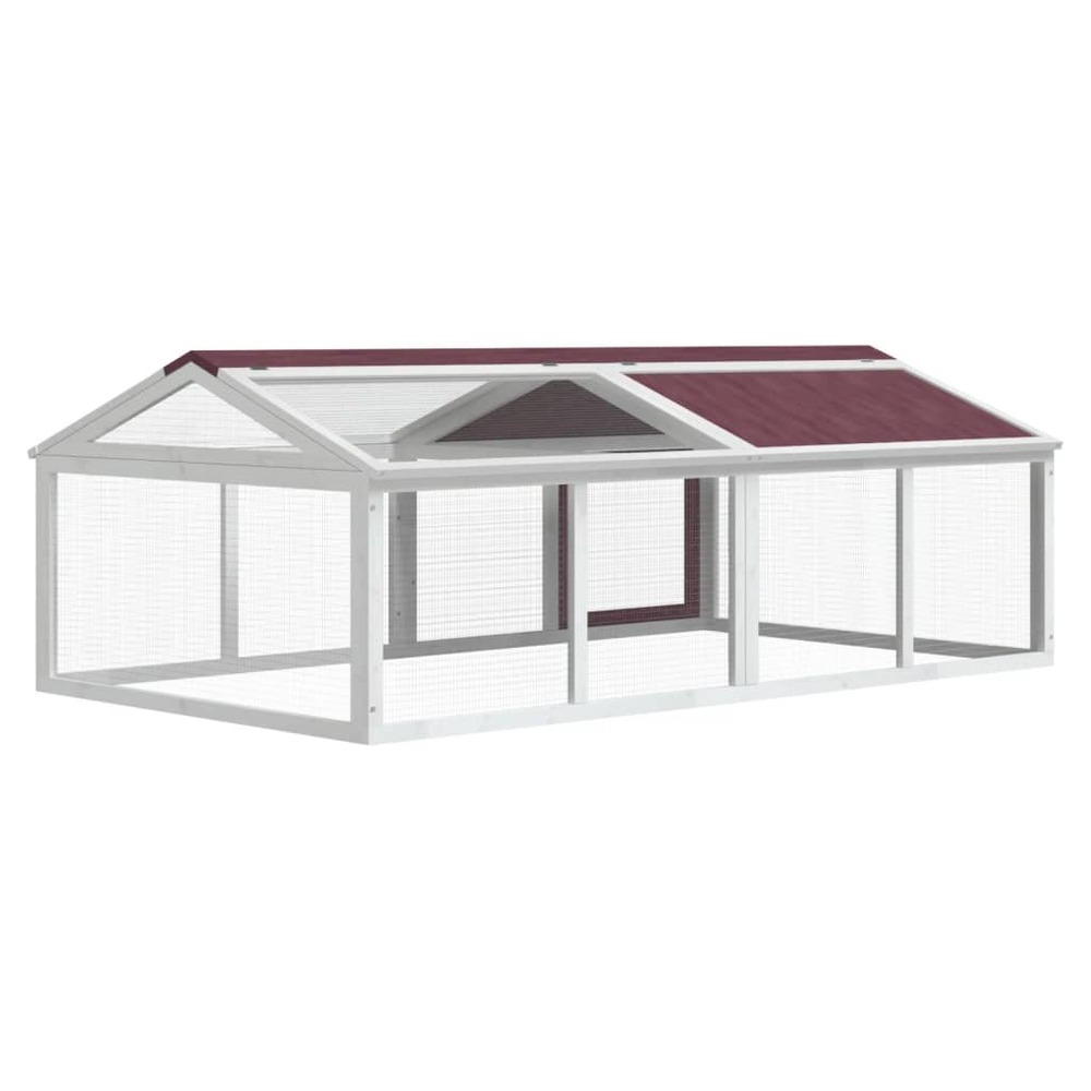 Enclos animaux moka 200x112,5x74 cm bois massif de pin