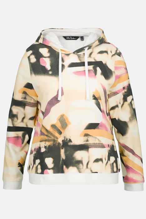 Hoodie, grafisches Muster, Langarm, Kapuzenshirt