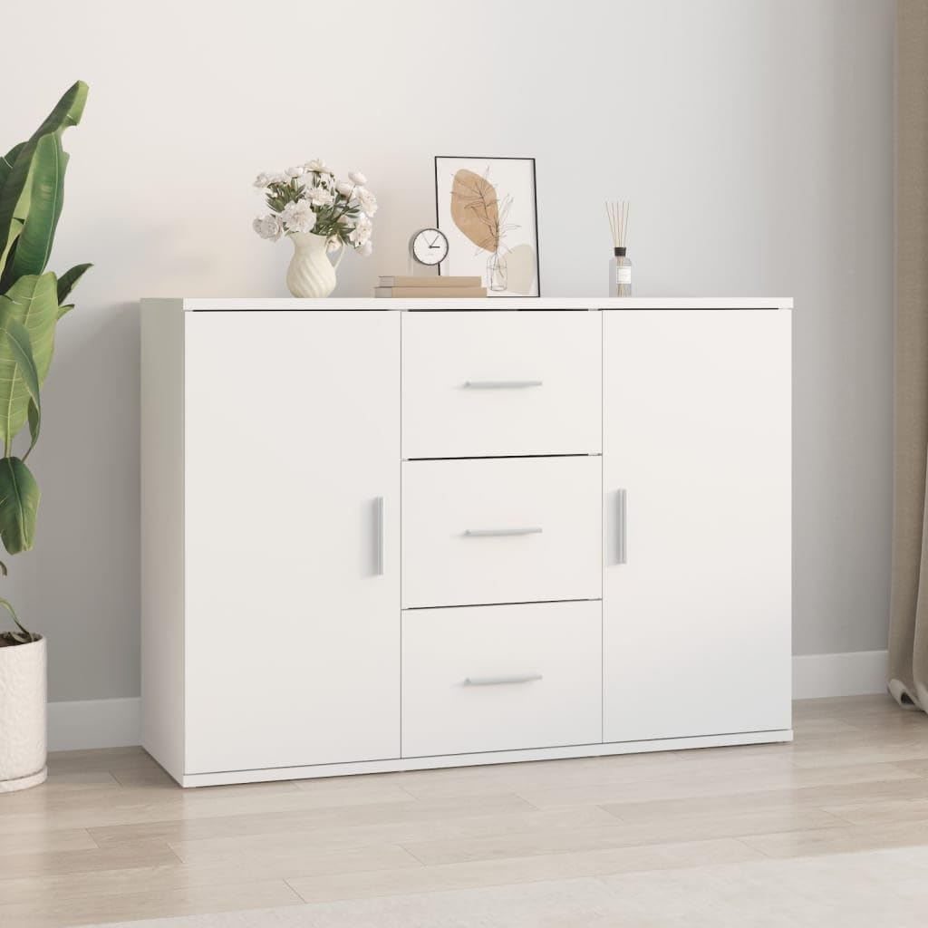 Generisch Sideboard Weiß 91x29,5x65 cm Holzwerkstoff,jiangboyue-823342