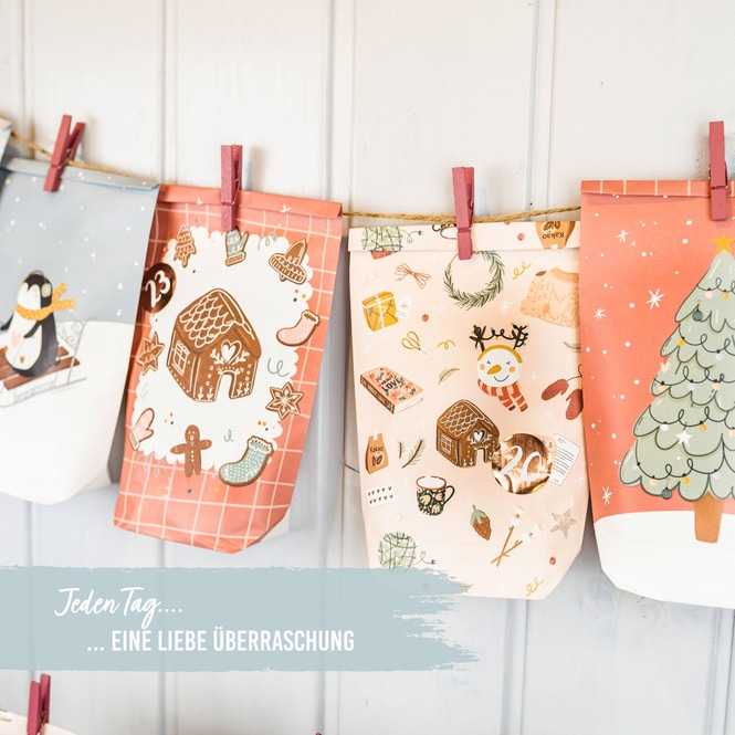 Adventskalender-Bastelset - Weihnachten