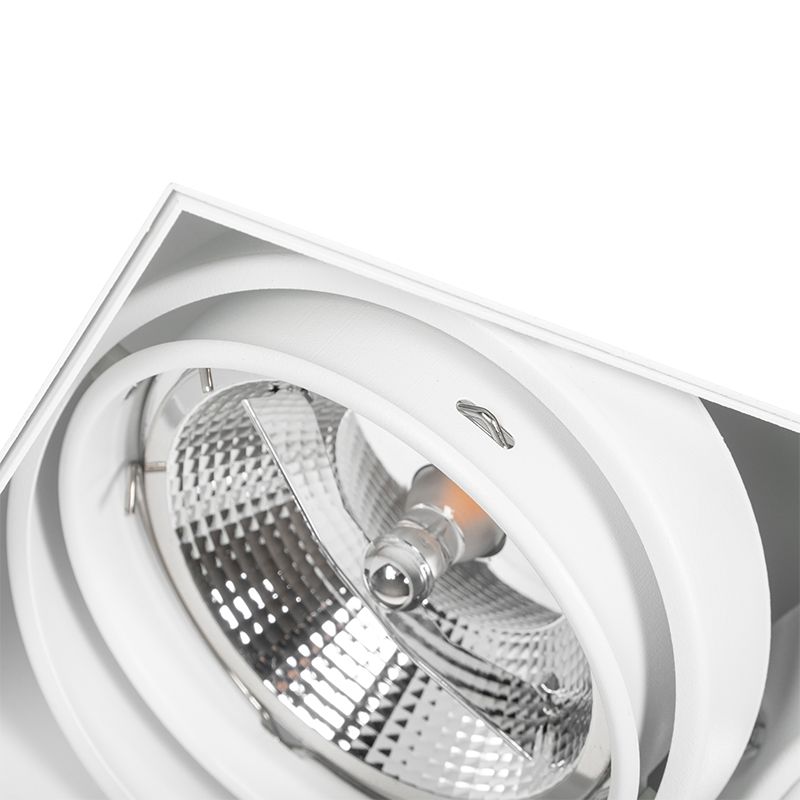 Inbouwspot wit GU10 AR111 trimless 2-lichts - Oneon