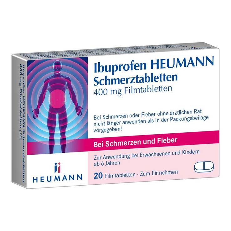 Ibuprofen HEUMANN Schmerztabletten 400 mg, 20 St