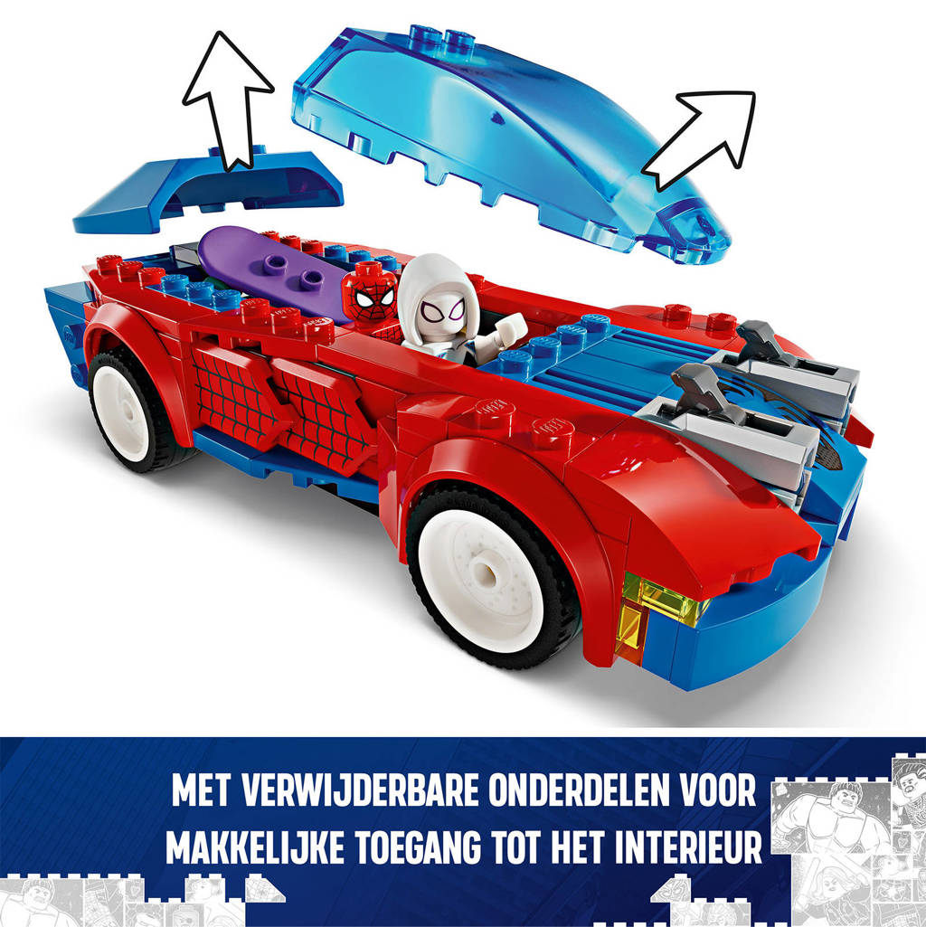 Leuke set en te combineren met andere helden.Marvel Spider-Man racewagen en Venom Green Goblin Bouwbare Spidey Speelgoed Set 76279