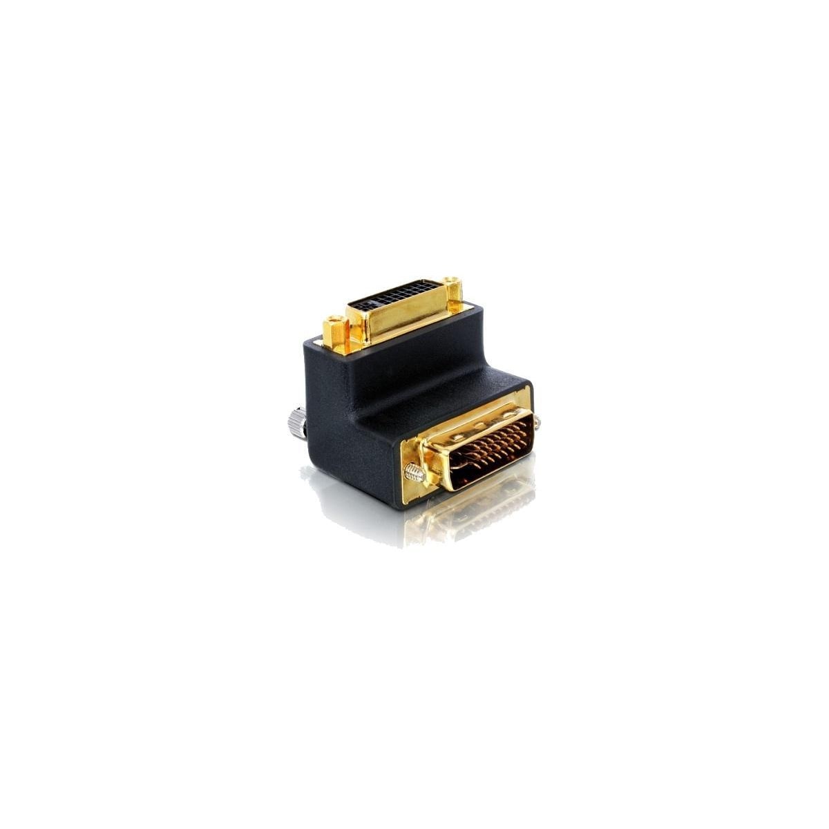 DeLOCK DVI-adapter, Dual Link DVI-I ha-ho, vinklad, guldpl, svart