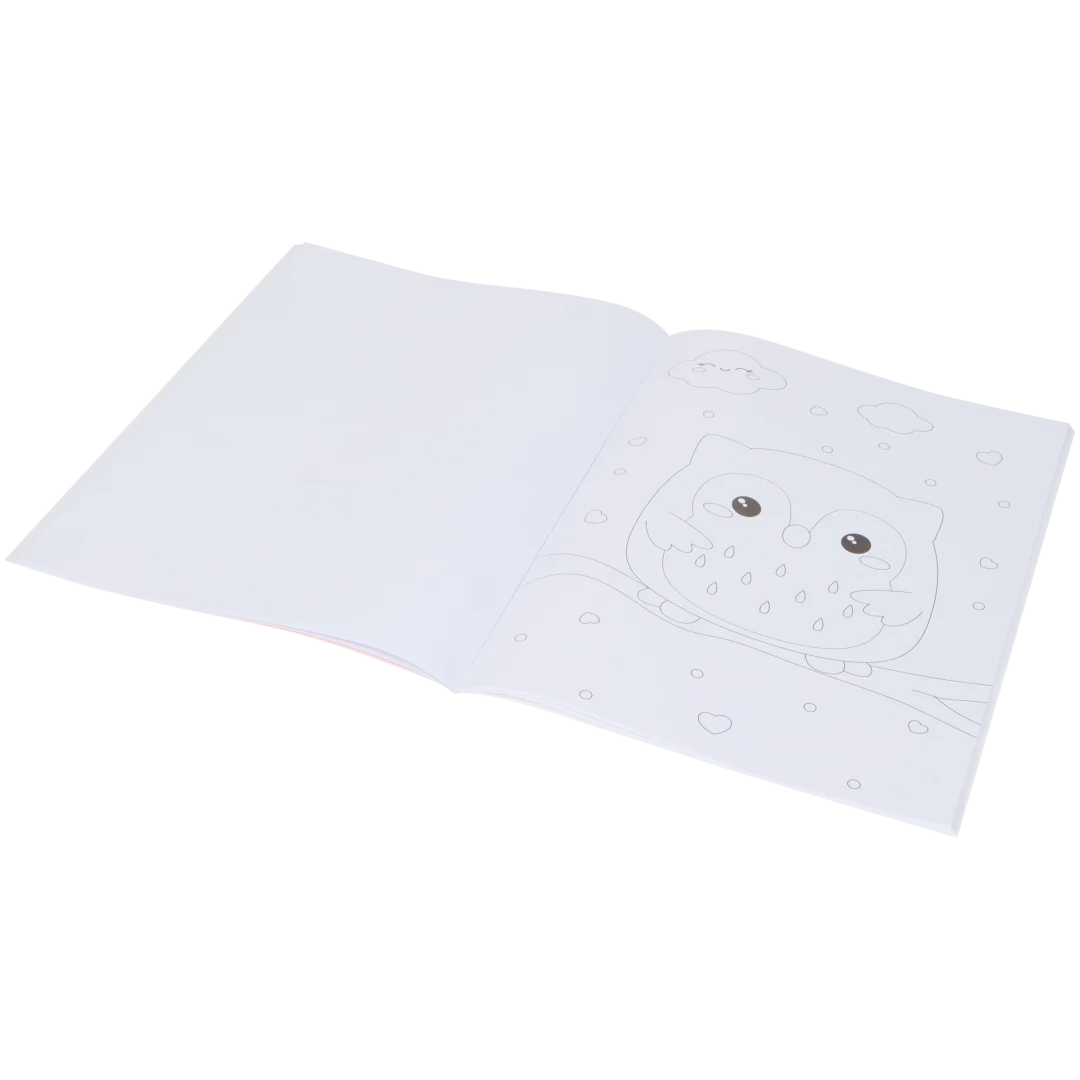 Livre de coloriage avec autocollants Kawaii