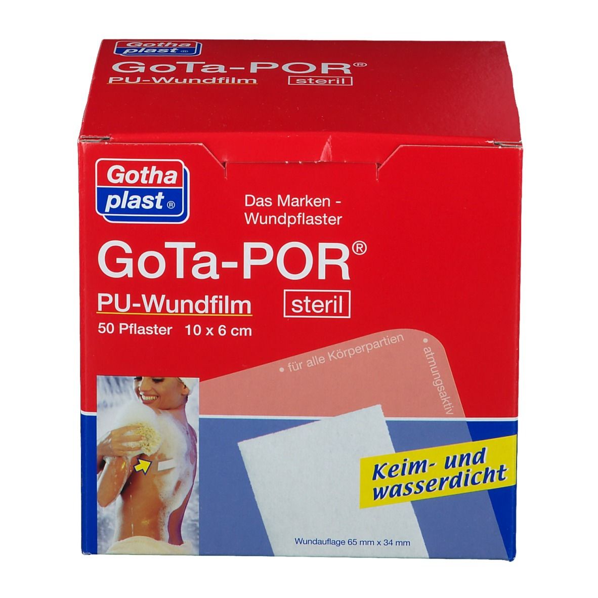 GoTa-POR® PU-Wundfilm steril 10 x 6 cm